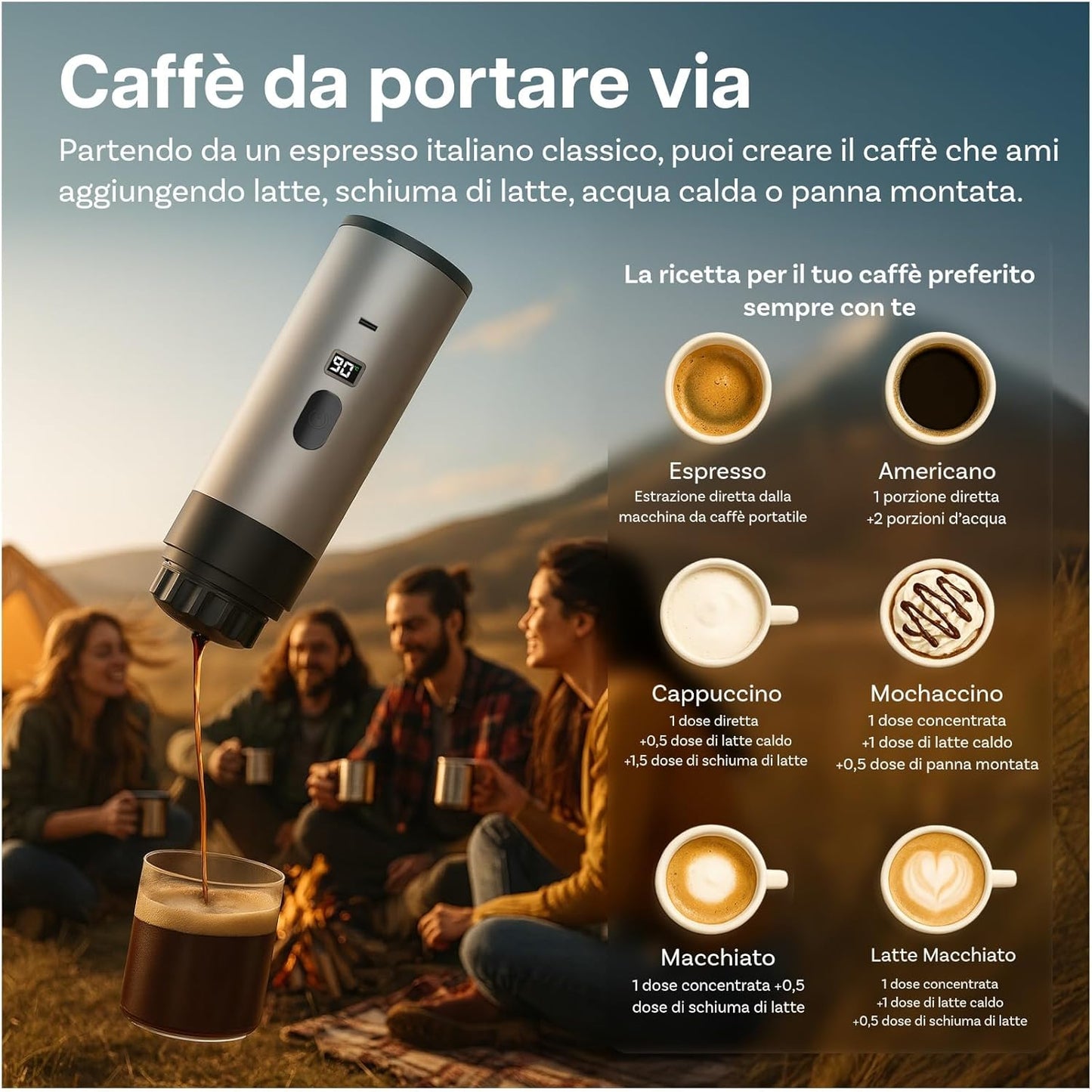 Macchinettà per Caffè Portatile