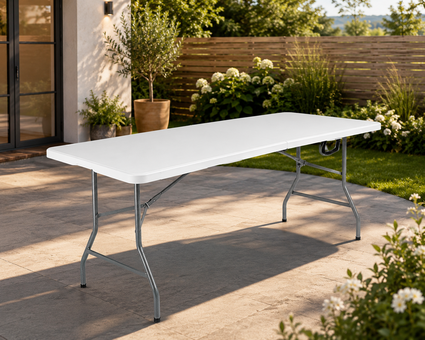 Tavolo Pieghevole Rettangolare 180x70x74cm